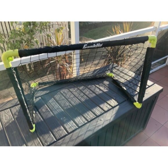 Franklin Sports Kids Mini Soccer Goal Set -  Indoor Mini Net and Ball, 36" x 24" - Picture 2 of 3